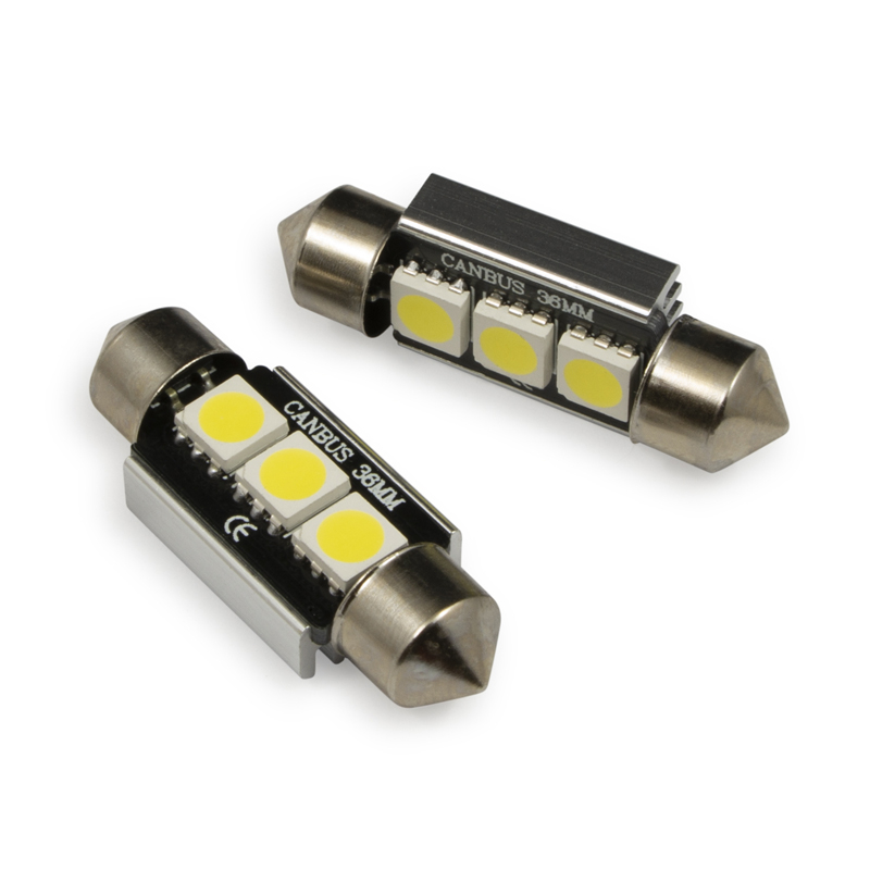 Navette 36 mm canbus 3 LED 6000K