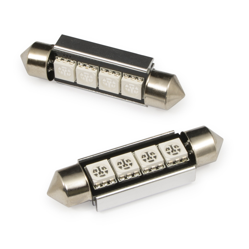 Navette 41 mm canbus 4 LED rouge