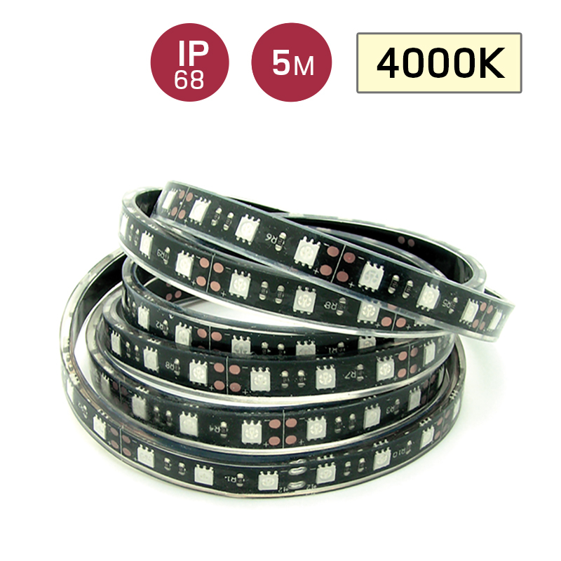 Silikon-LED-Streifen 5m warmweiß 4000K