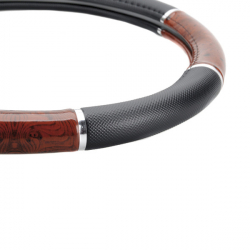 Lenkradbezug schwarz/wood design
