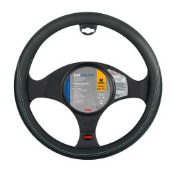 Lenkradabdeckung Kunstleder schwarz M Ø 37-39cm