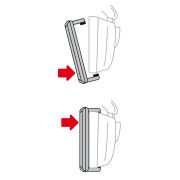 Konvexer Mittelspiegel 300x65mm